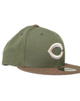 New Era Cincinnati Reds 2Tone 59Fifty Fitted - Olive/Brown