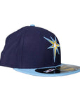 New Era Tampa Bay Devil Rays 2Tone 59Fifty Fitted Mesh - Navy w sky blue brim