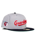 New Era Cleveland Guardians 59Fifty Fitted - Script Grey