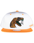 Mitchell & Ness Florida A&M Rattlers Snapback - White/Orange