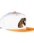 Mitchell & Ness Florida A&M Rattlers Snapback - White/Orange