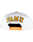 Mitchell & Ness Florida A&M Rattlers Snapback - White/Orange
