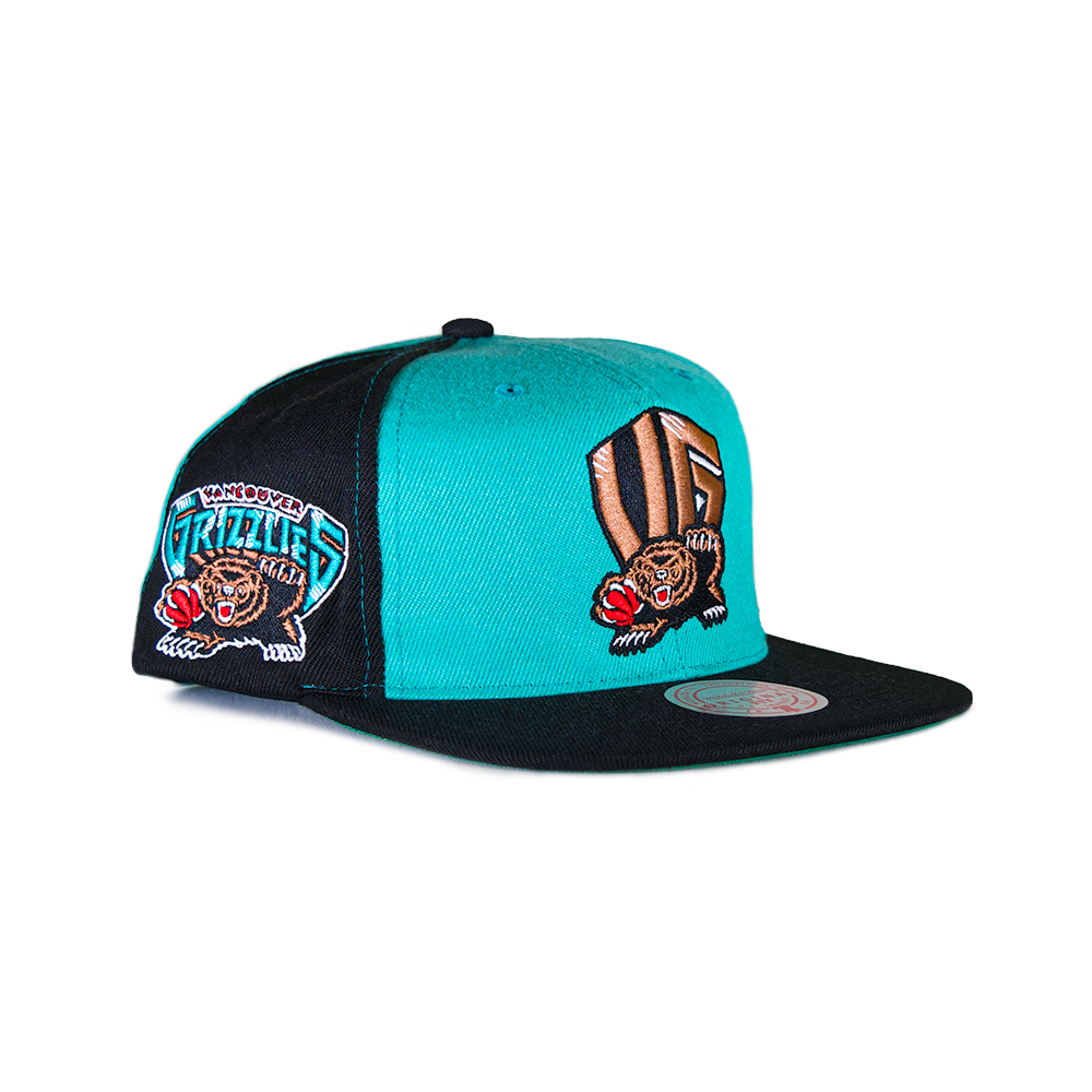 Mitchell & Ness 2Tone "VG" Vancouver Grizzlies Snapback - Mint/ Black One Panel