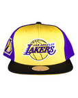 Mitchell & Ness Los Angeles Lakers Snapback - Yellow/Black/Purple Two Panel