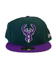 New Era Milwaukee Bucks 2Tone 59Fifty Fitted - Olive/Purple (No Patch)