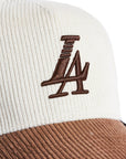 Reference Paradise LA corduroy trucker Snapback - Cream & Brown