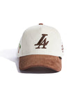 Reference Paradise LA corduroy trucker Snapback - Cream & Brown