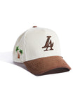 Reference Paradise LA corduroy trucker Snapback - Cream & Brown