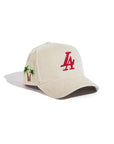 Reference Paradise LA Corduroy Snapback - Cream & Red