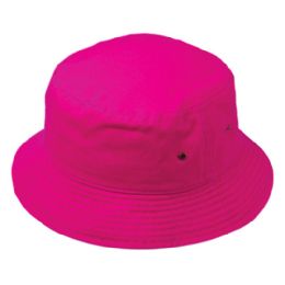 Plain Bucket Hat - Hot Pink
