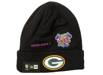 New Era Green Bay Packers Knit Beanie - Black