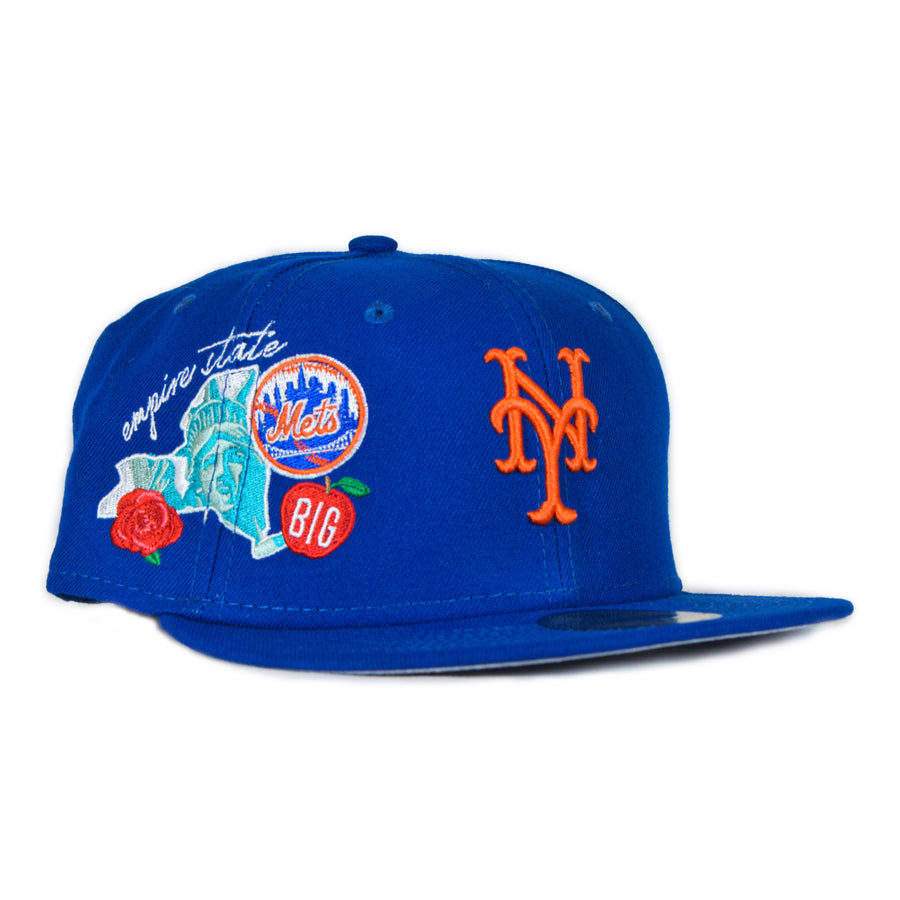 New Era New York Mets "State Patch" 59Fifty Fitted - Blue/Orange