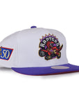 Mitchell & Ness Toronto Raptors 2Tone Snapback - White/Purple "50 Patch"
