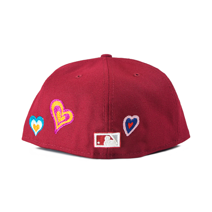 New Era Philadelphia Phillies “Hearts” 59Fifty Fitted - Maroon
