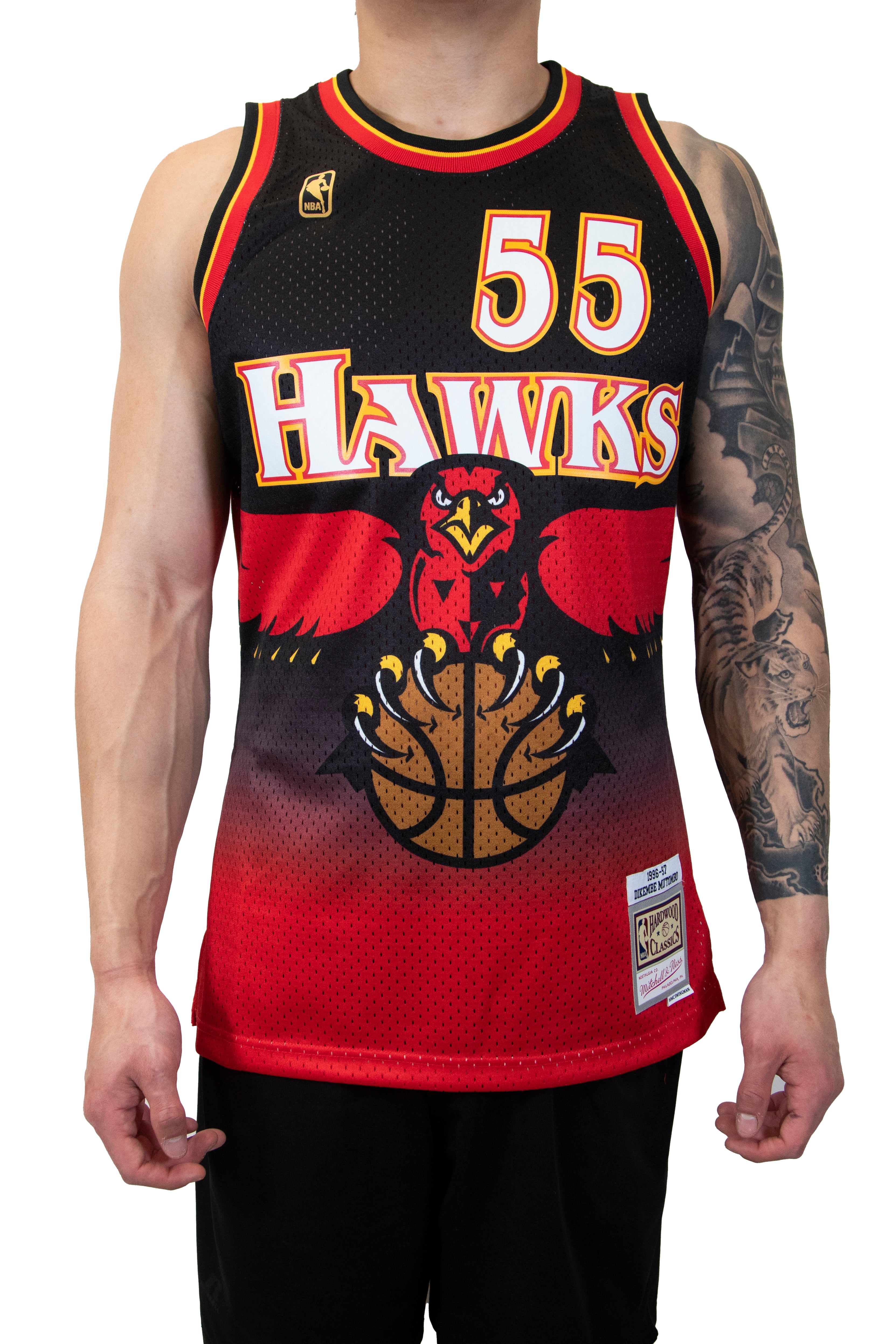 Dikembe Mutombo Atlanta Hawks Mitchell & Ness White Hardwood Classics  1996-97 Swingman Jersey