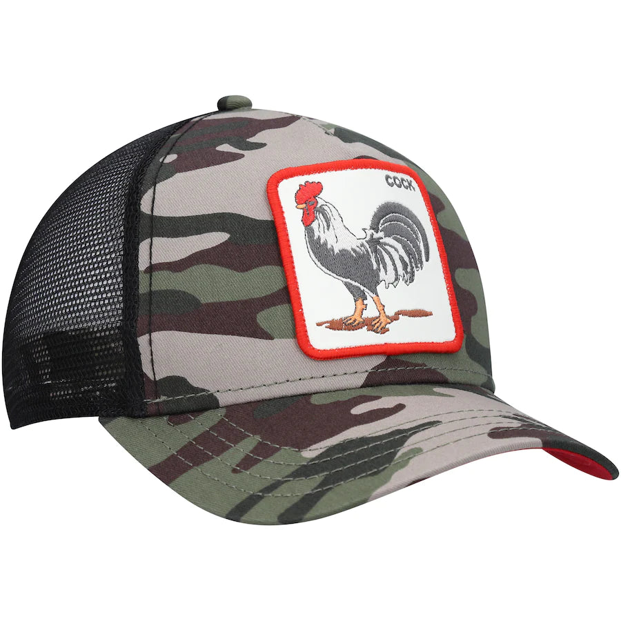 Dominican Republic Gold Badge Rooster Tuna Trucker Hat – Adjustable Snapback Cap With PU Leather Front, One Size - View #4
