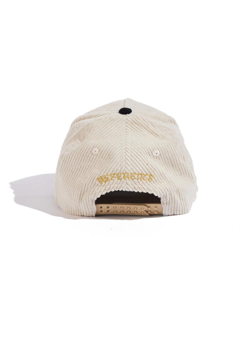 Reference Paradise LA Corduroy Snapback - Cream/Black/Blue