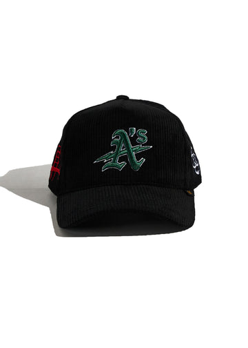 Reference Oak Corduroy Snapback - Black/Green