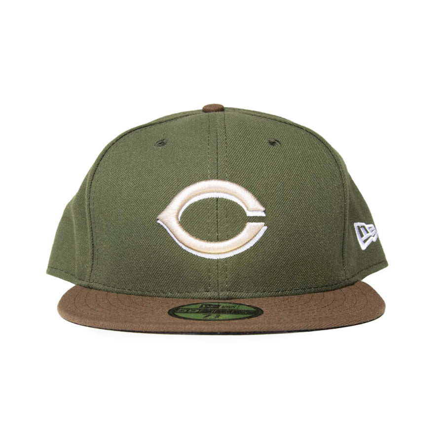New Era Cincinnati Reds 2Tone 59Fifty Fitted - Olive/Brown