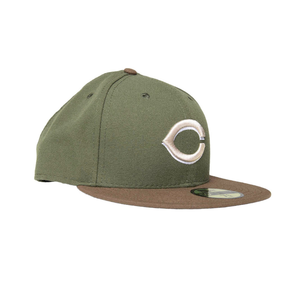 New Era Cincinnati Reds 2Tone 59Fifty Fitted - Olive/Brown