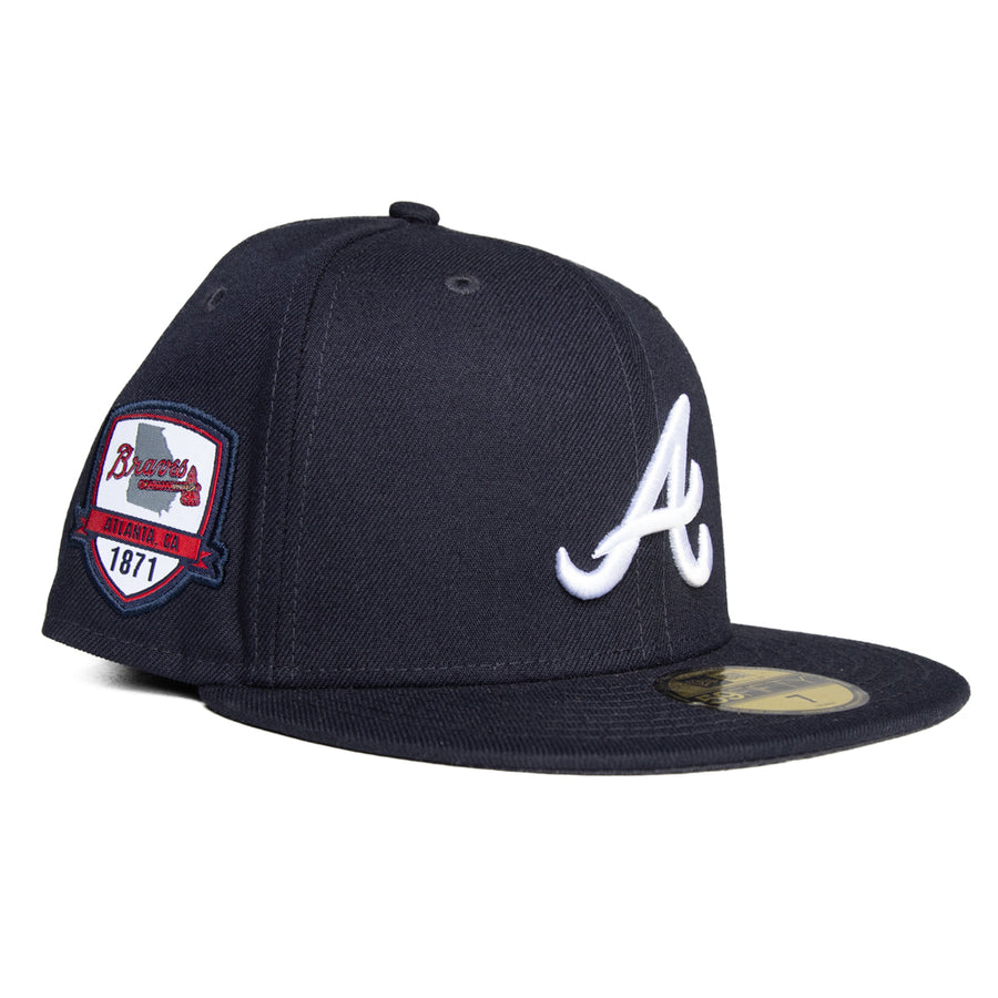 New Era Atlanta Braves 59Fifty Fitted - Navy/ City Side Patch
