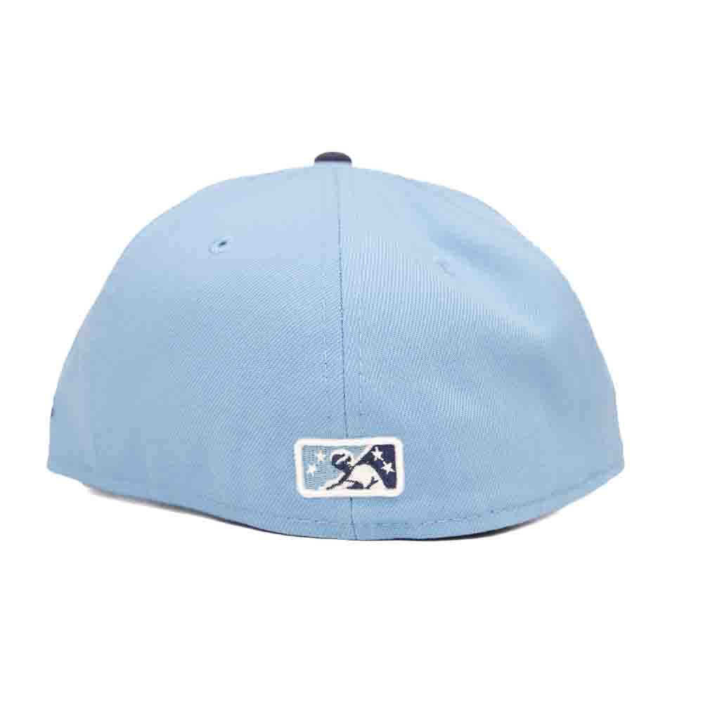 New Era 59Fifty Fitted Cap: Wilmington Blue Rocks [Sky Blue & Dark Blue]