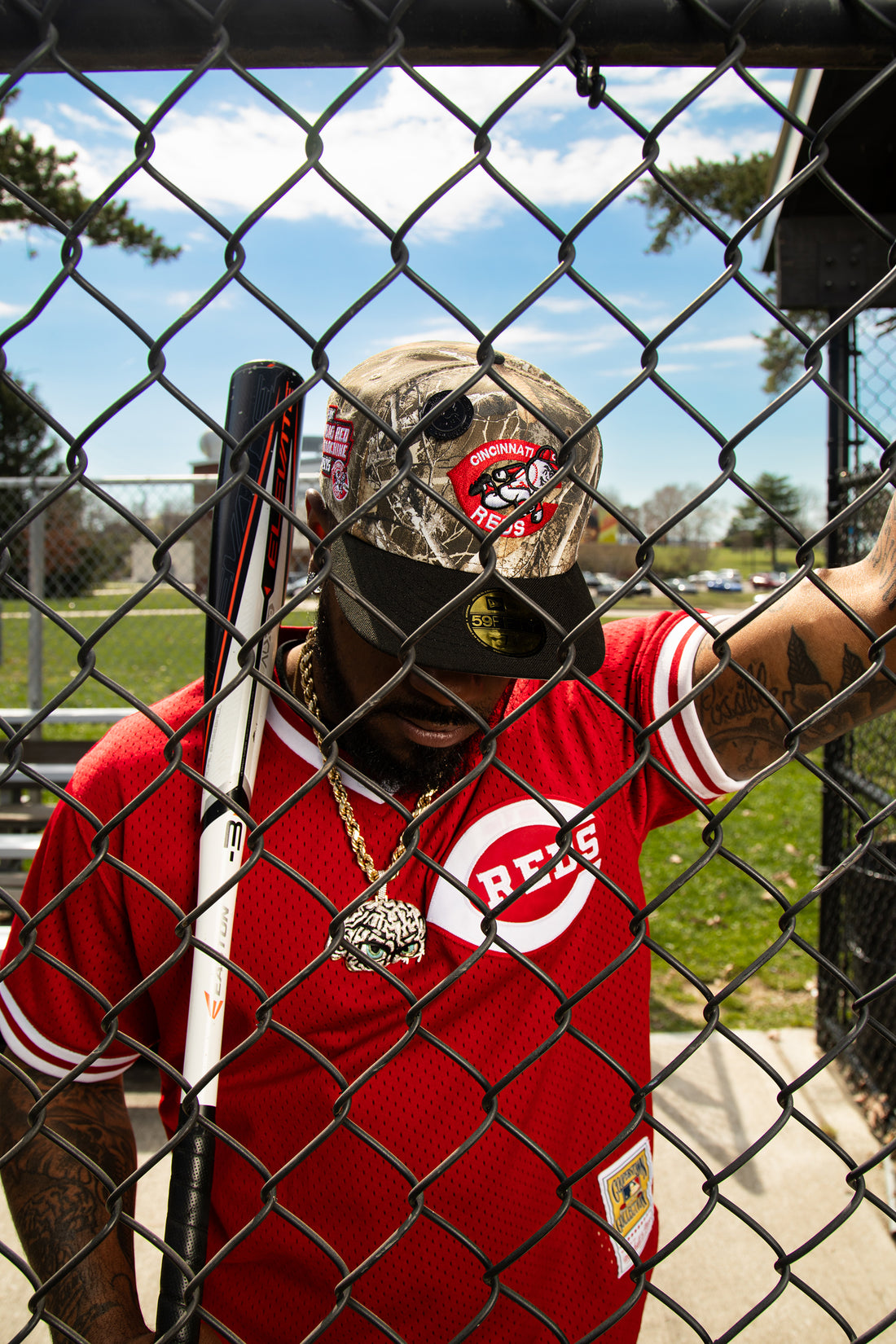 New Era Cincinnati Reds 59Fifty Fitted - Opening Sunday 'Real Tree'