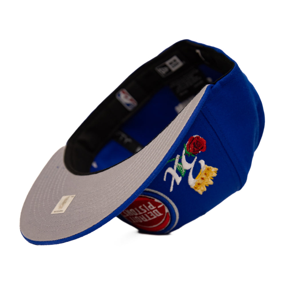 New Era 59Fifty Fitted Cap: Detroit Pistons [Crown Champs]
