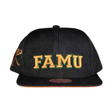 Mitchell & Ness Florida A&M Rattlers Snapback - Black/Orange