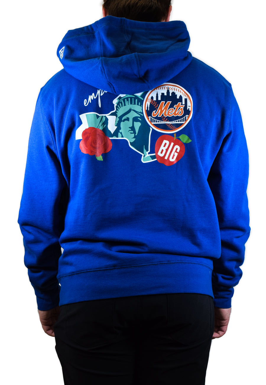 New Era New York Mets "State Patch" Hoodie - Blue/Orange
