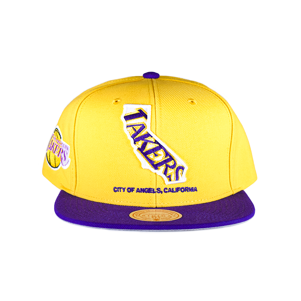 Mitchell & Ness Team Insider Los Angeles Lakers 2Tone Snapback - Yellow/Purple