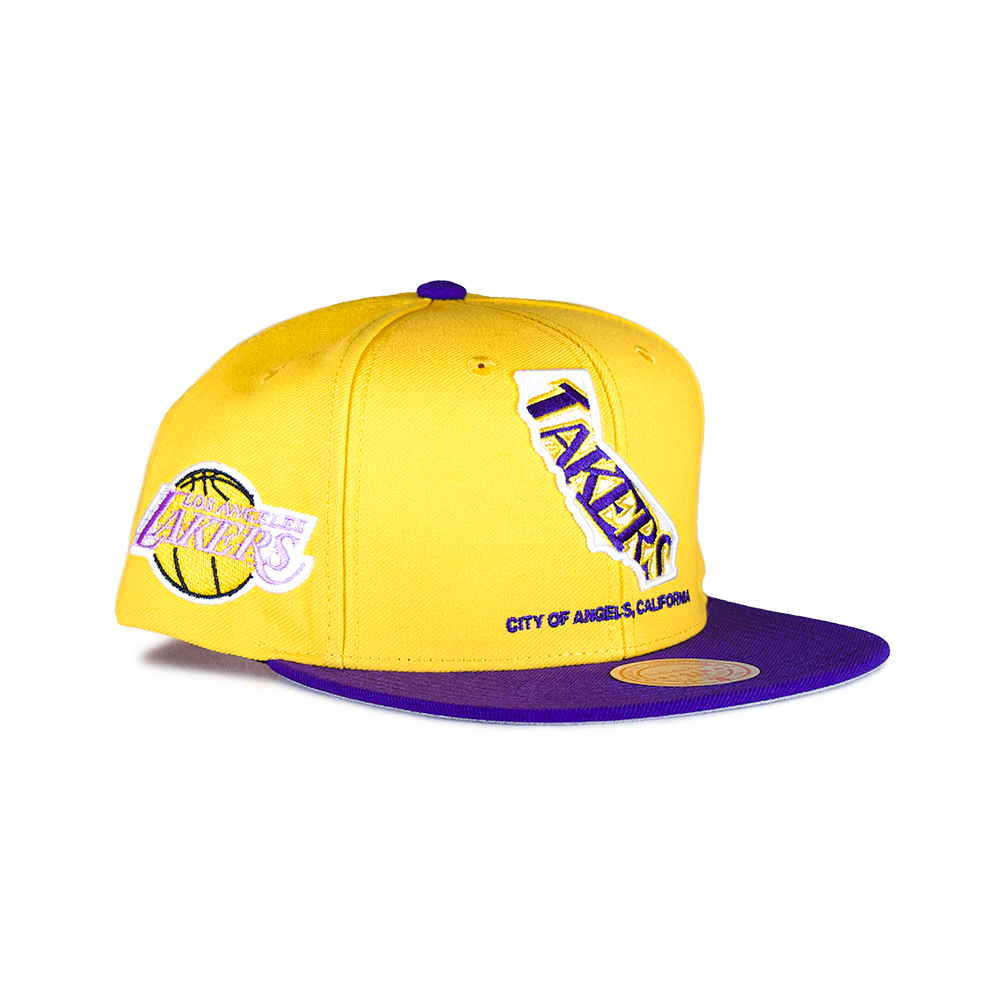 Mitchell & Ness Team Insider Los Angeles Lakers 2Tone Snapback - Yellow/Purple