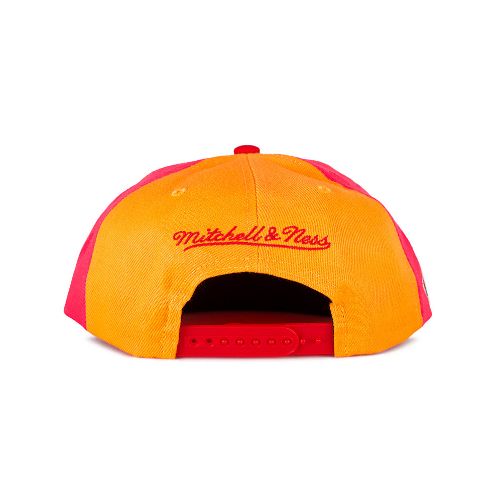 Mitchell & Ness Miami Heat Snapback - Orange/Pink/Red Two Panel