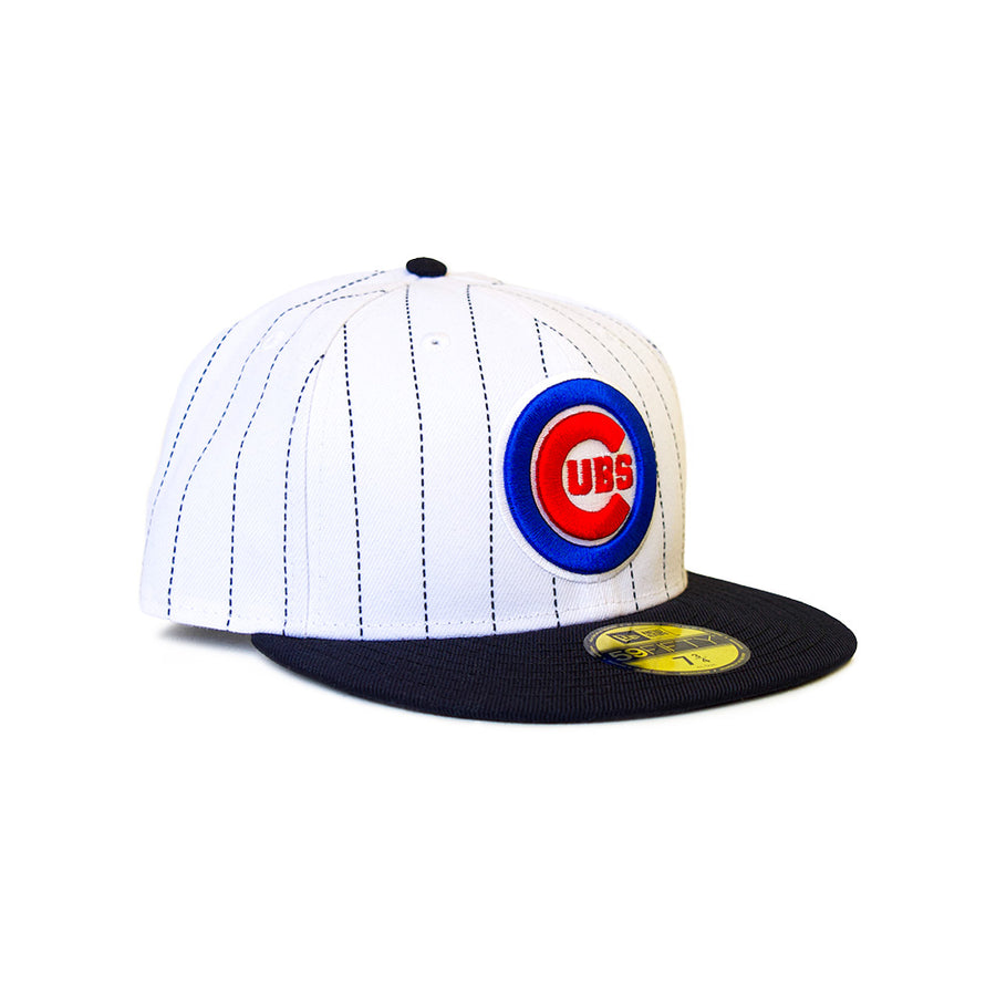 New Era Chicago Cubs 59Fifty 2Tone Fitted - White/Navy Pinstripe