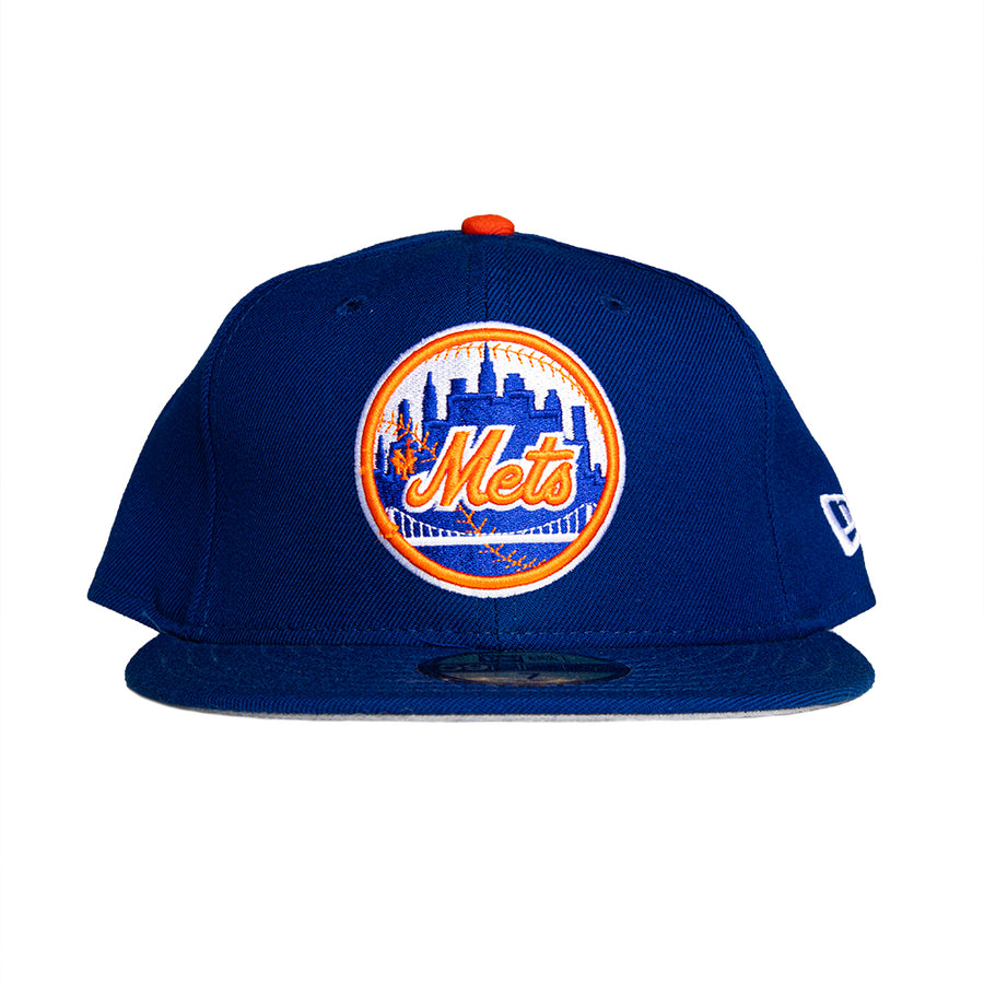 New Era New York Mets 59Fifty Baseball Logo Fitted - Blue/Orange