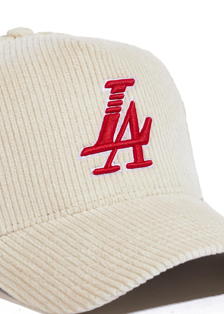 Reference Paradise LA Corduroy Snapback - Cream & Red