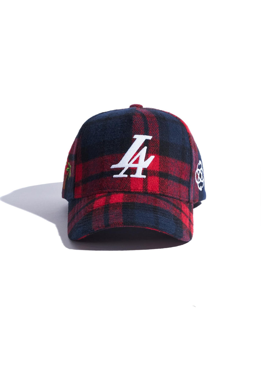 Reference LA Paradise Snapback - Red/Blue (Plaid Chainstitch)
