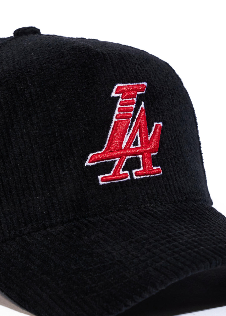 Reference Paradise LA Corduroy Snapback - Black & Red