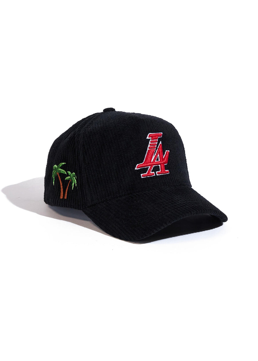 Reference Paradise LA Corduroy Snapback - Black & Red