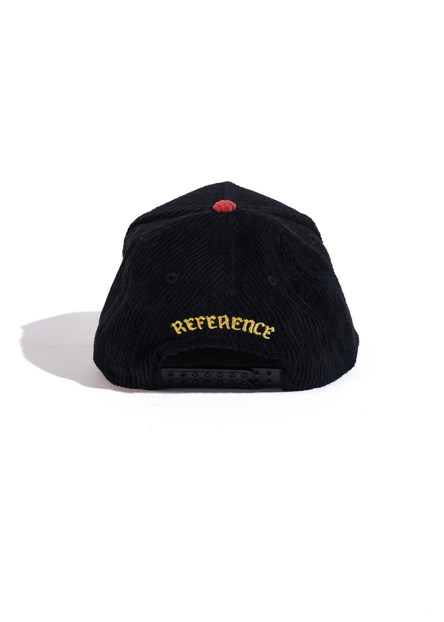 Reference Bearhawks Corduroy Snapback - 2-Tone Black/Red