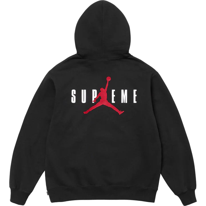 新品 Supreme x Jordan Hooded Sweatshirt Supreme x Jordan Hoodie [Black] – Capanova