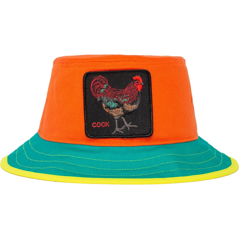 Goorin Bros Gallo de la Playa "Cock" Bucket Hat - Orange/Teal