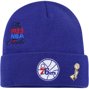 Mitchell & Ness Philadelphia 76ers Finals Logo Knit Beanie