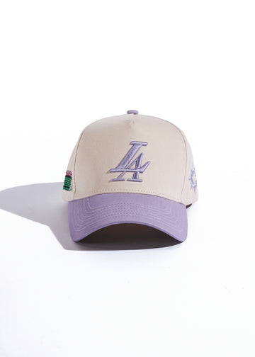 Reference x Capanova LA Paradise Snapback - Cream/Purple