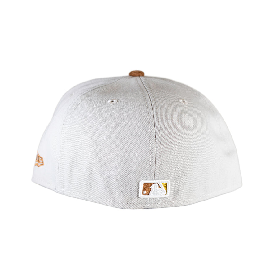 New Era Atlanta Braves 5950 Corduroy Visor - Cream/Tan