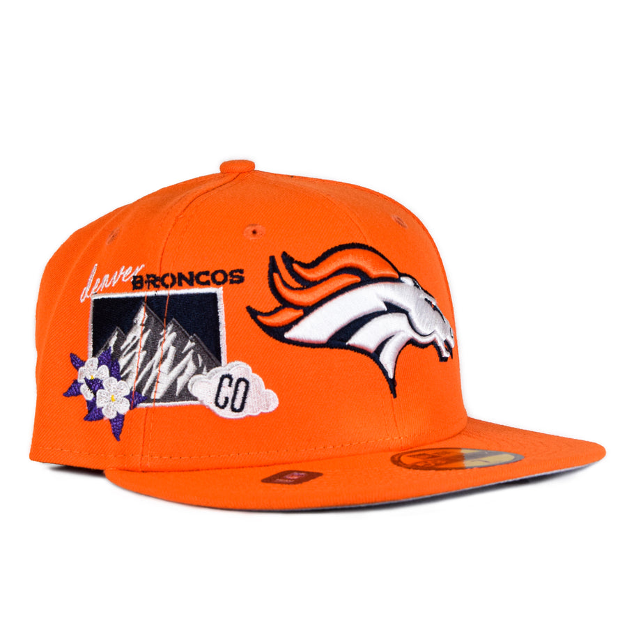 New Era Denver Broncos "State Patch" 59Fifty Fitted - Orange