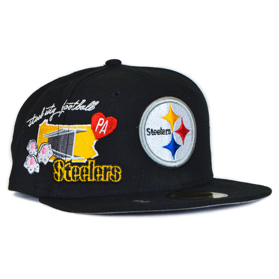 New Era Pittsburgh Steelers "State Patch" 59Fifty Fitted - All Black