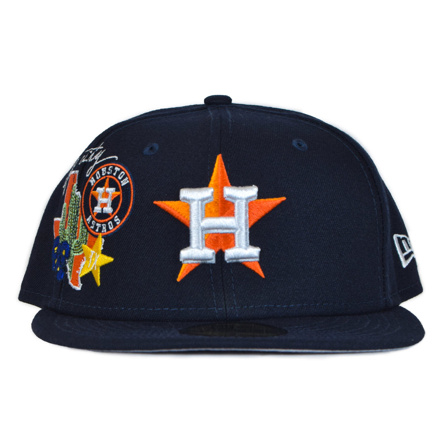 New Era Houston Astros "State Patch" 59Fifty Fitted - Navy/Orange