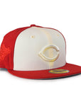 New Era Cincinnati Reds "Tonal 2Tone" 59Fifty Fitted - Cream/Red