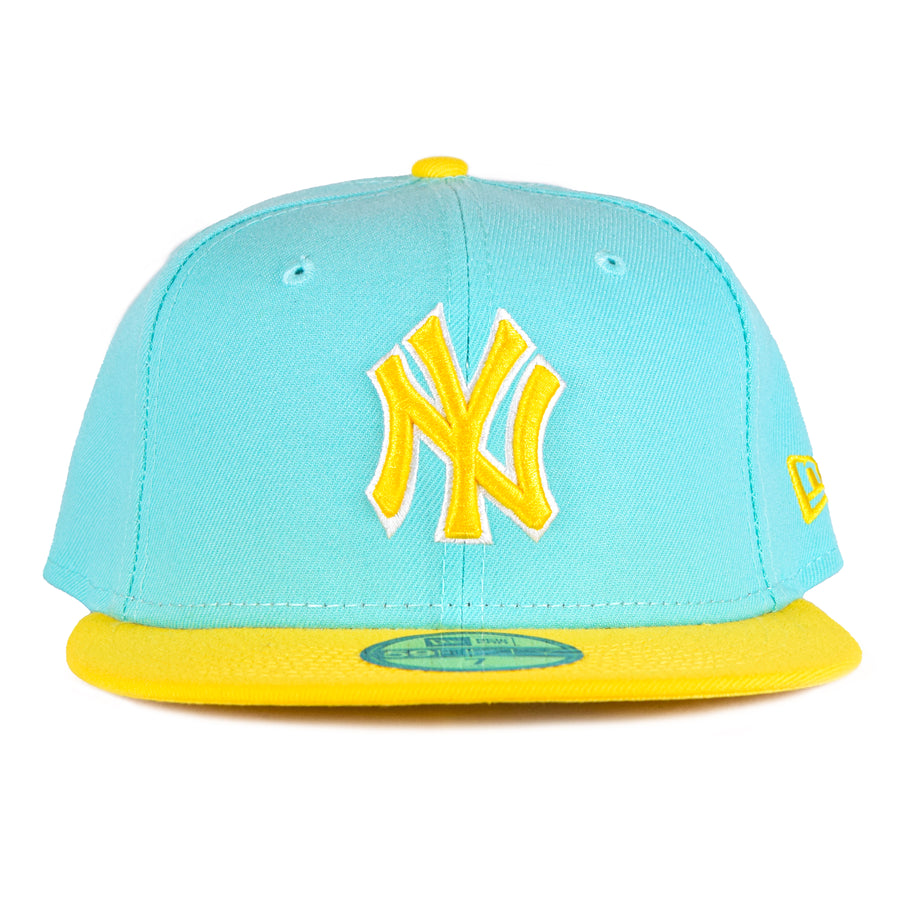 New Era New York Yankees 59 Fifty Fitted - Mint/Yellow